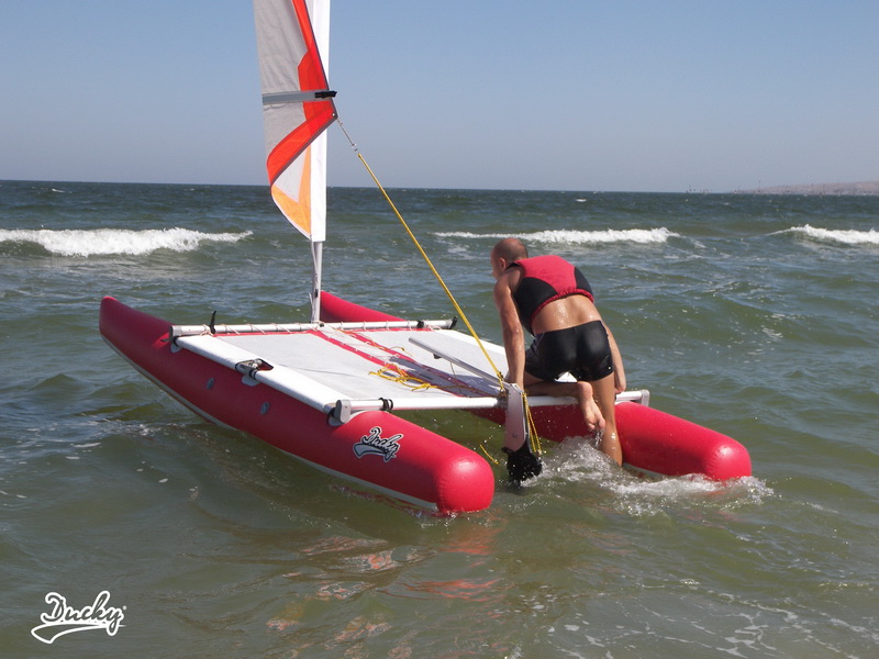 Inflatable sailing catamaran Ducky13